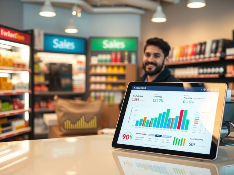 Gestão de vendas com dados em tempo real para pequenas lojas